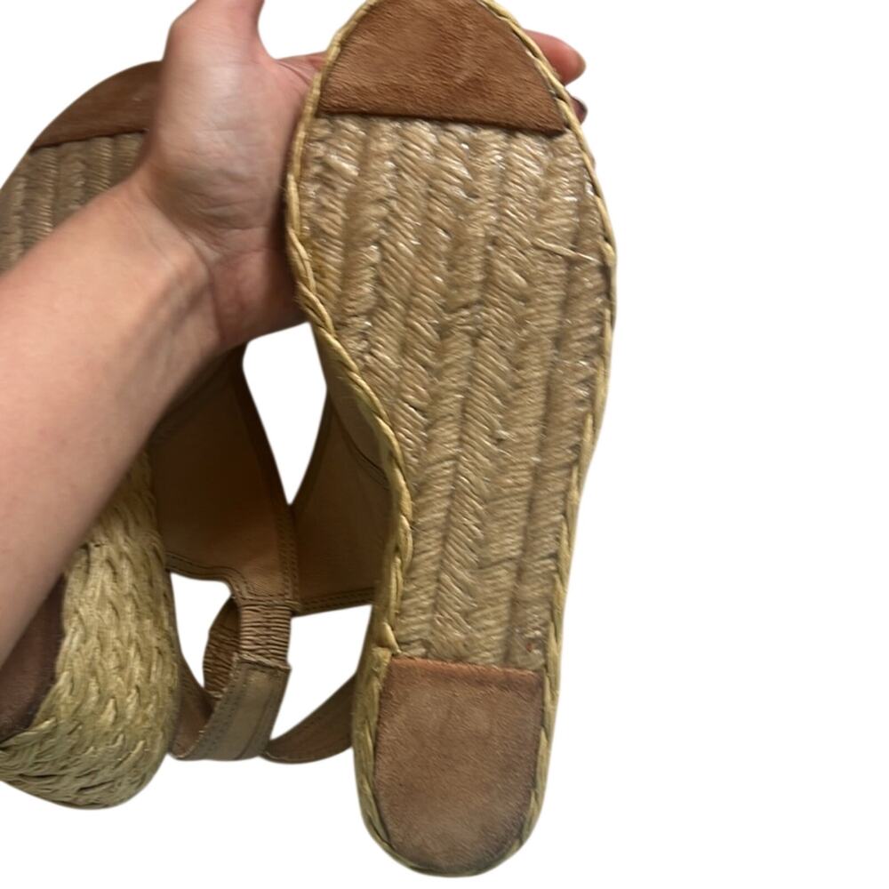 Lauren Ralph Lauren catrin sz 8.5b wedge espadrilles khaki jute sandals - Picture 7 of 15